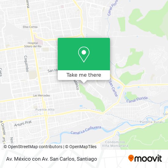 Av. México con Av. San Carlos map
