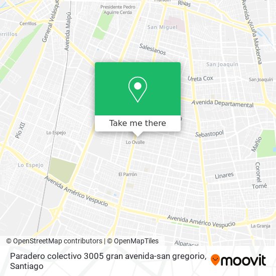 Mapa de Paradero colectivo 3005 gran avenida-san gregorio
