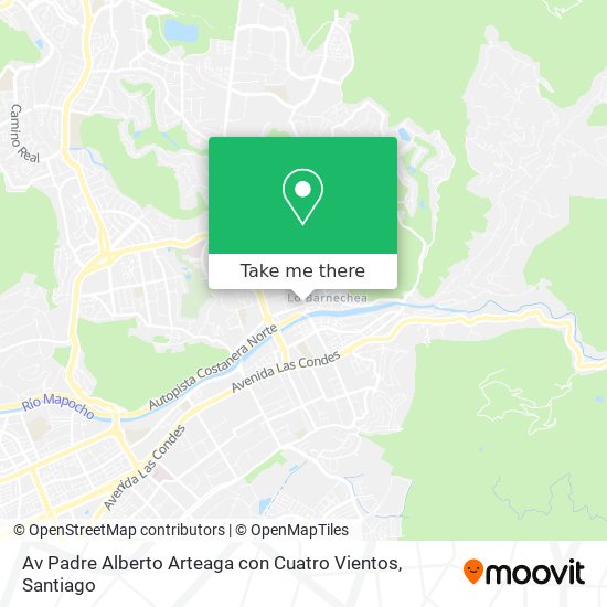 Mapa de Av Padre Alberto Arteaga con Cuatro Vientos