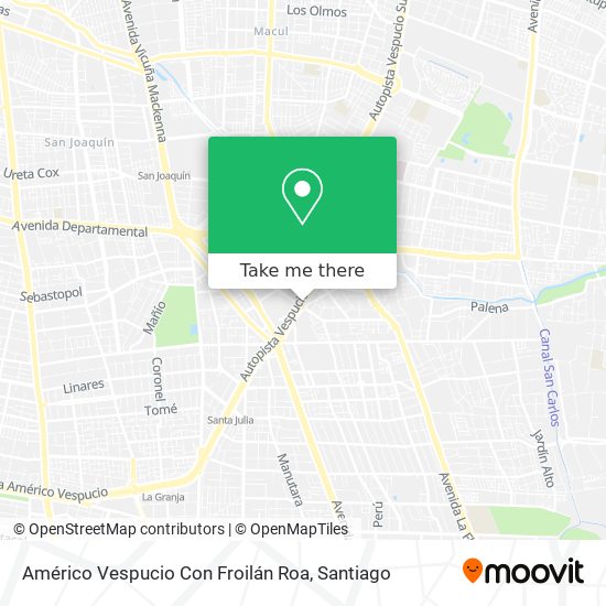 Américo Vespucio Con Froilán Roa map