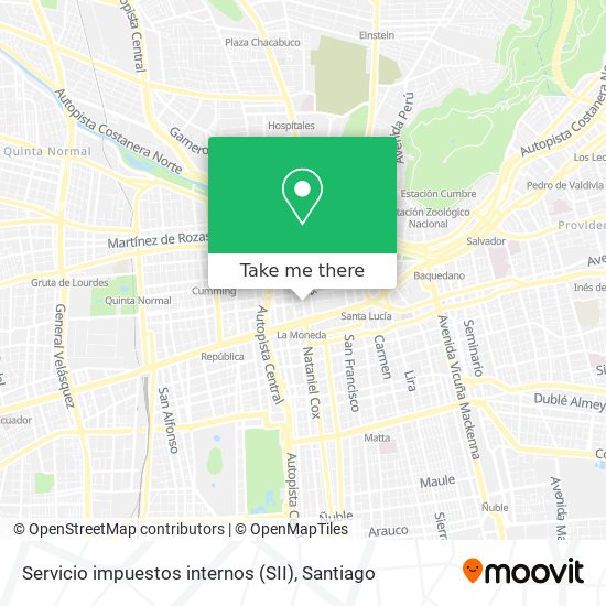 Servicio impuestos internos (SII) map