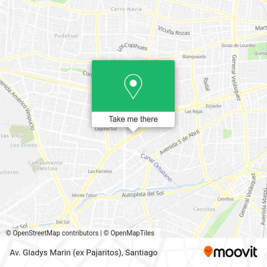 Av. Gladys Marin (ex Pajaritos) map