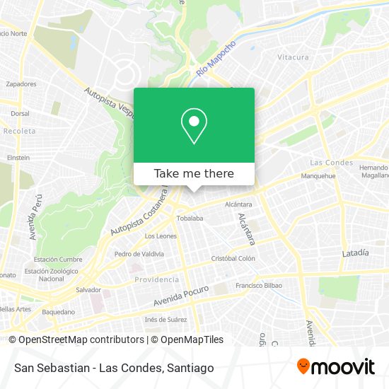 San Sebastian - Las Condes map