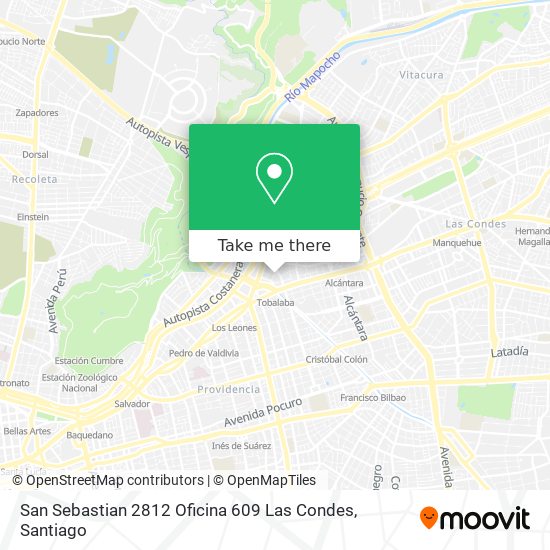 San Sebastian 2812 Oficina 609 Las Condes map