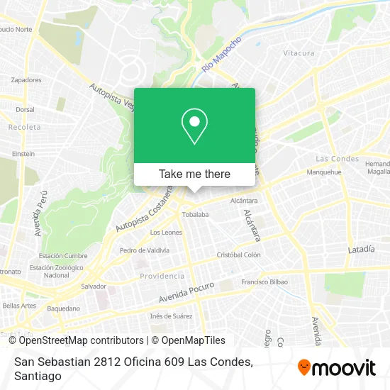 San Sebastian 2812 Oficina 609 Las Condes map
