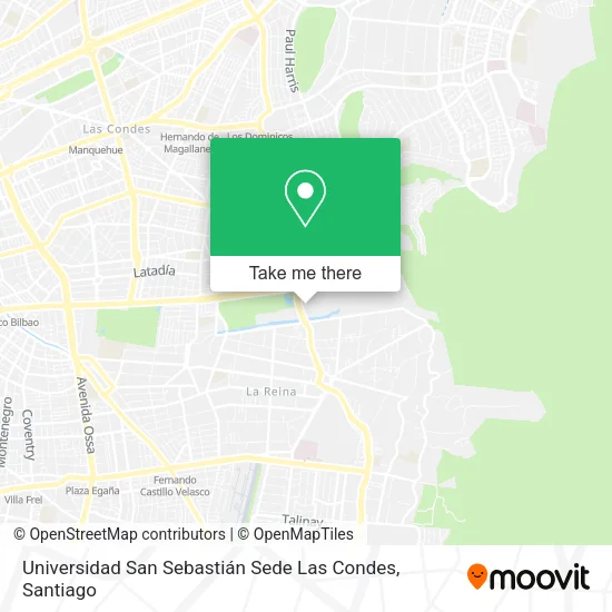 Universidad San Sebastián Sede Las Condes map