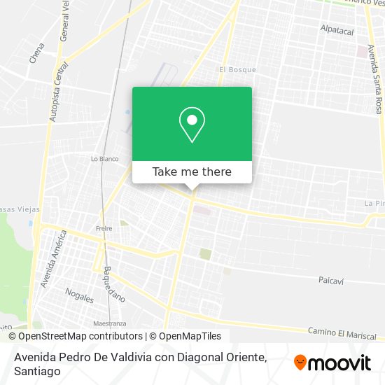 Mapa de Avenida Pedro De Valdivia con Diagonal Oriente