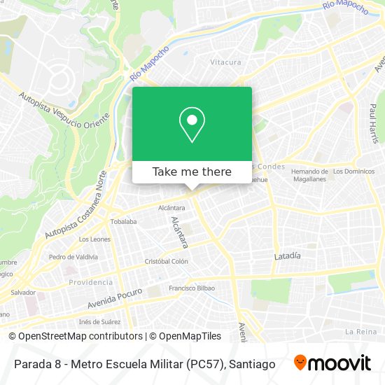 Mapa de Parada 8 - Metro Escuela Militar (PC57)