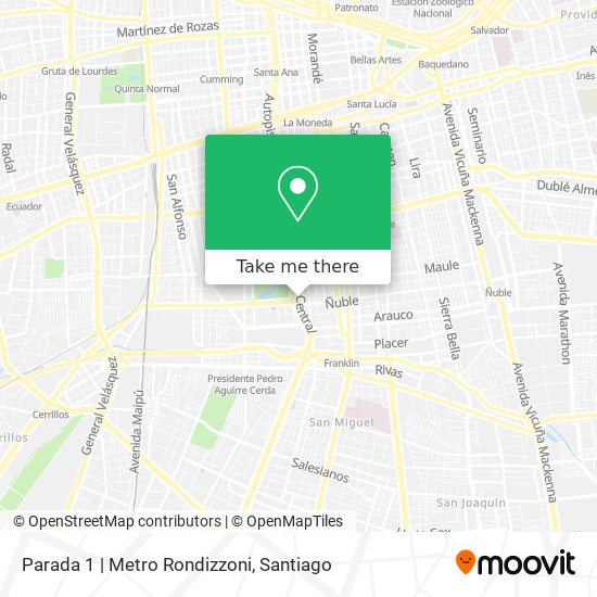Parada 1 | Metro Rondizzoni map