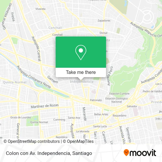 Colon con Av. Independencia map