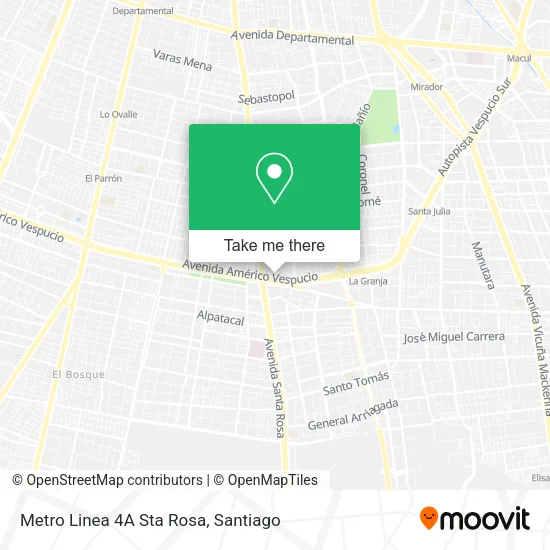 Metro Linea 4A Sta Rosa map