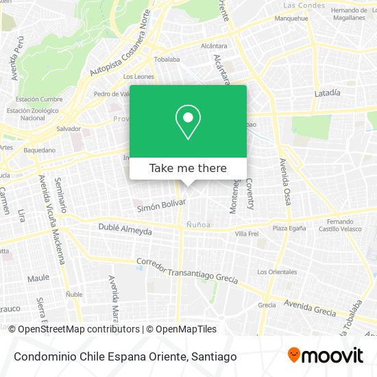 Condominio Chile Espana Oriente map
