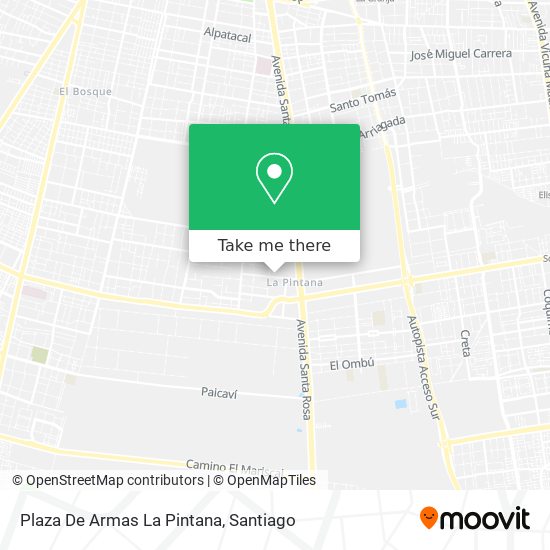 Mapa de Plaza De Armas La Pintana