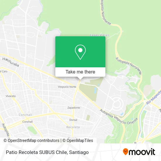 Patio Recoleta SUBUS Chile map
