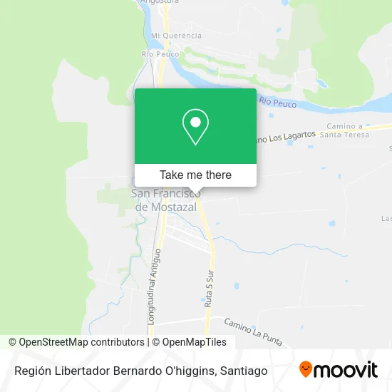 Región Libertador Bernardo O'higgins map