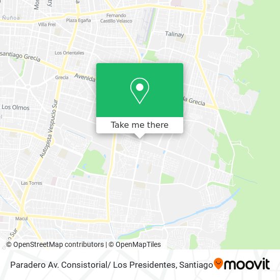 Mapa de Paradero Av. Consistorial/ Los Presidentes