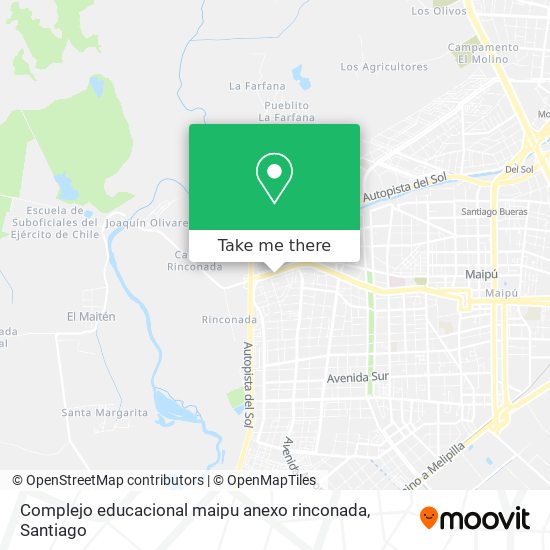 Mapa de Complejo educacional maipu anexo rinconada