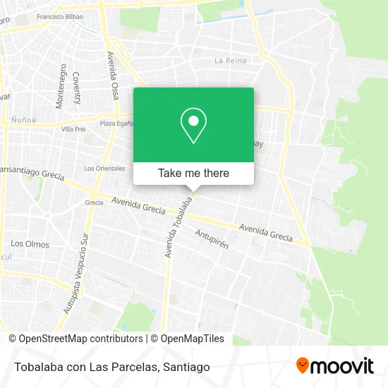 Tobalaba con Las Parcelas map