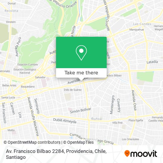 Av. Francisco Bilbao 2284, Providencia, Chile map