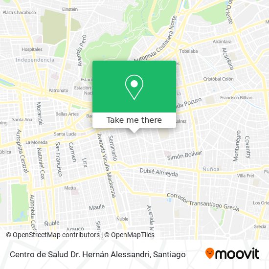 Mapa de Centro de Salud Dr. Hernán Alessandri