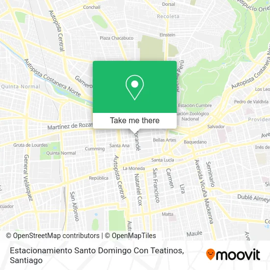 Estacionamiento Santo Domingo Con Teatinos map