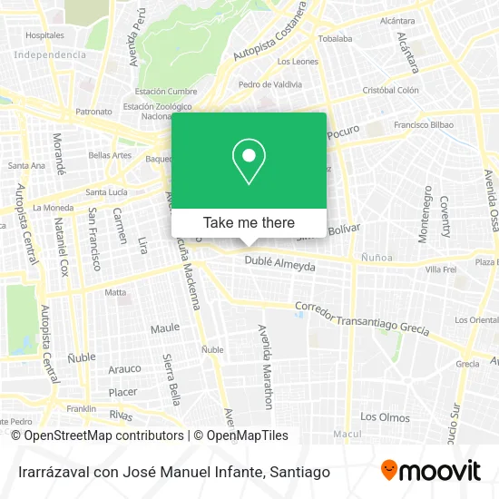 Irarrázaval con José Manuel Infante map