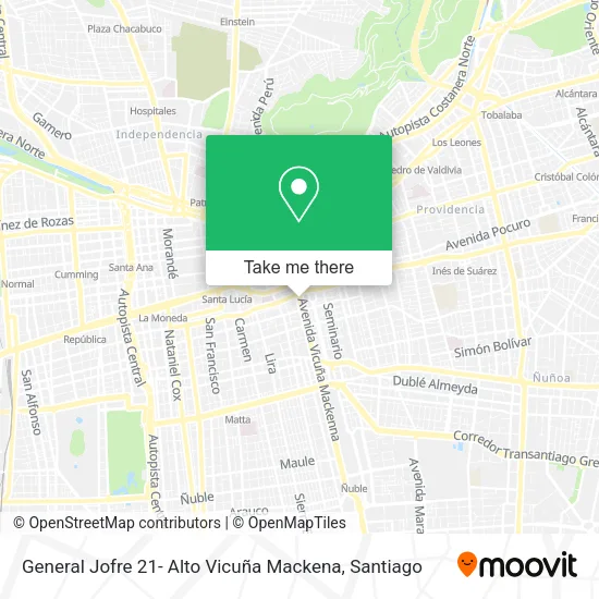 General Jofre 21- Alto Vicuña Mackena map