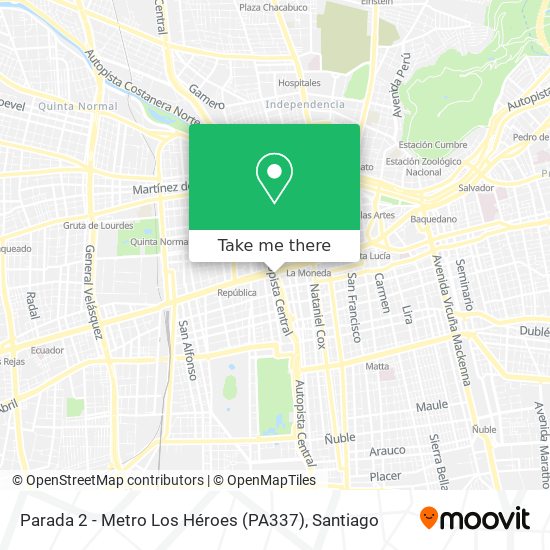 Parada 2 - Metro Los Héroes (PA337) map