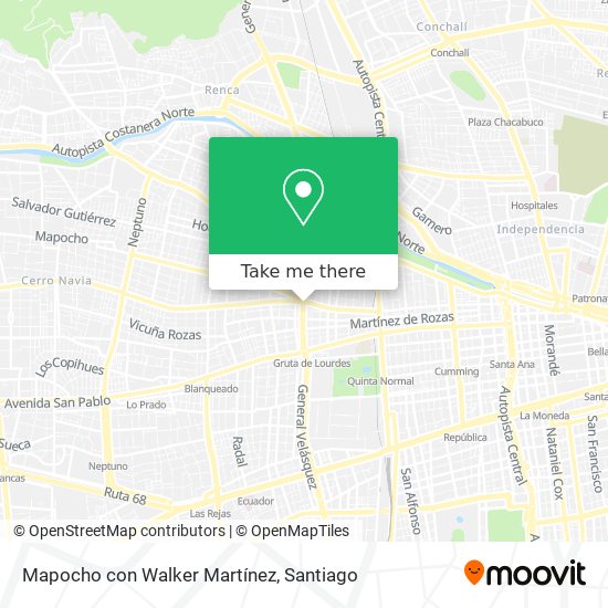 Mapocho con Walker Martínez map