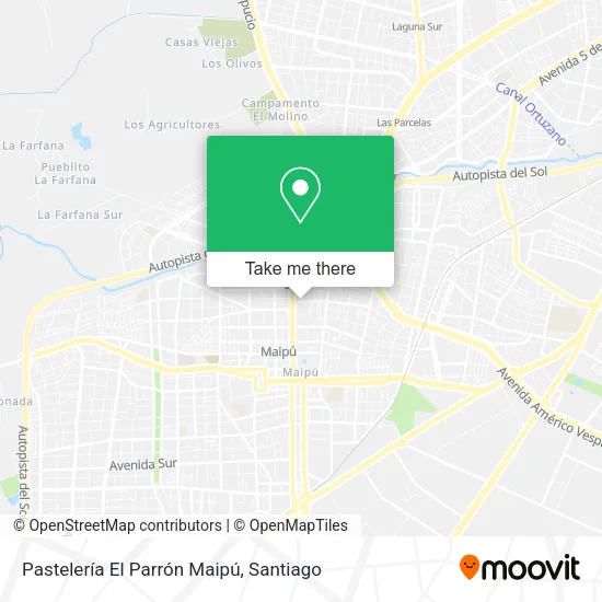 Pastelería El Parrón Maipú map