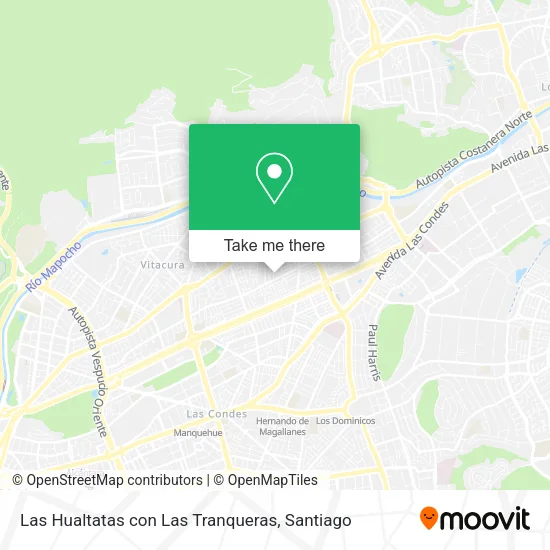 Mapa de Las Hualtatas con Las Tranqueras