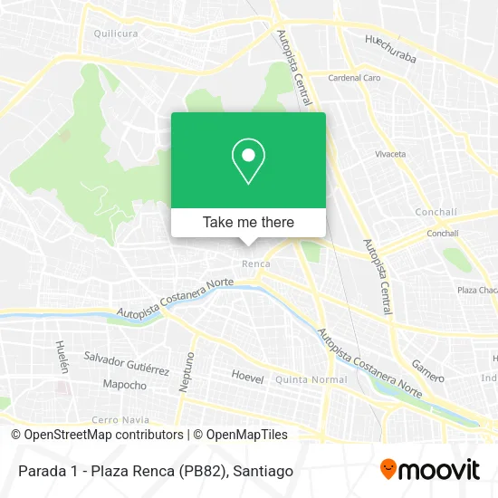 Parada 1 - Plaza Renca (PB82) map