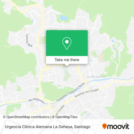 Urgencia Clínica Alemana La Dehesa map