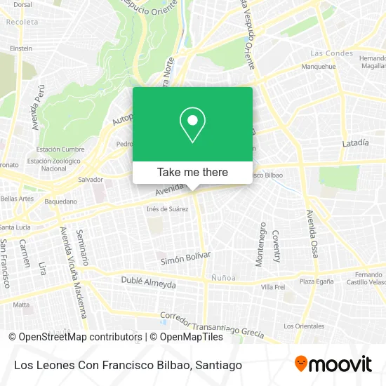 Los Leones Con Francisco Bilbao map