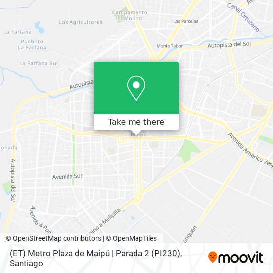 (ET) Metro Plaza de Maipú | Parada 2 (PI230) map