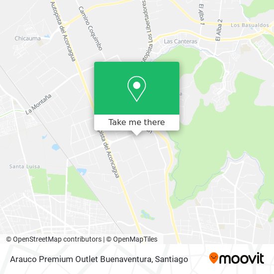 Arauco Premium Outlet Buenaventura map