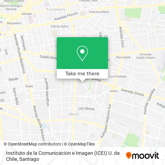 Instituto de la Comunicación e Imagen (ICEI) U. de Chile map