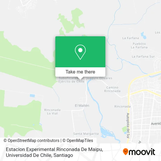 Estacion Experimental Rinconada De Maipu, Universidad De Chile map