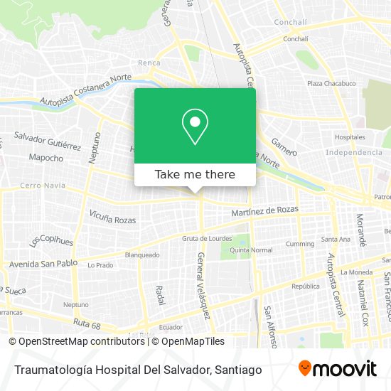 Traumatología Hospital Del Salvador map