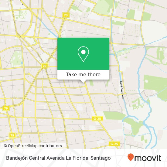 Bandejón Central Avenida La Florida map