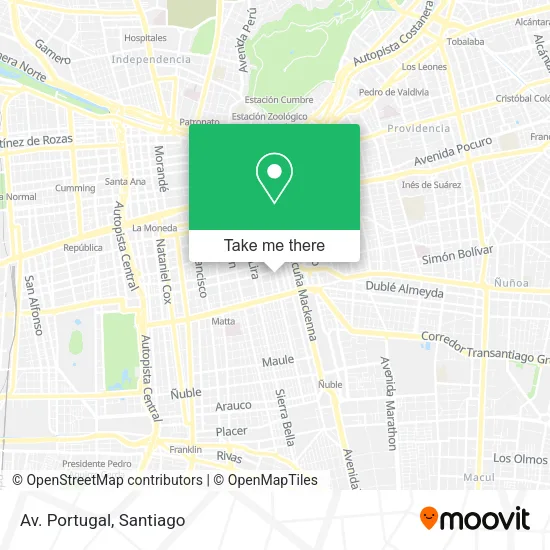 Av. Portugal map
