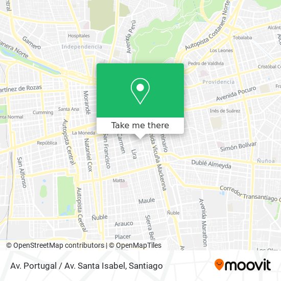 Av. Portugal / Av. Santa Isabel map