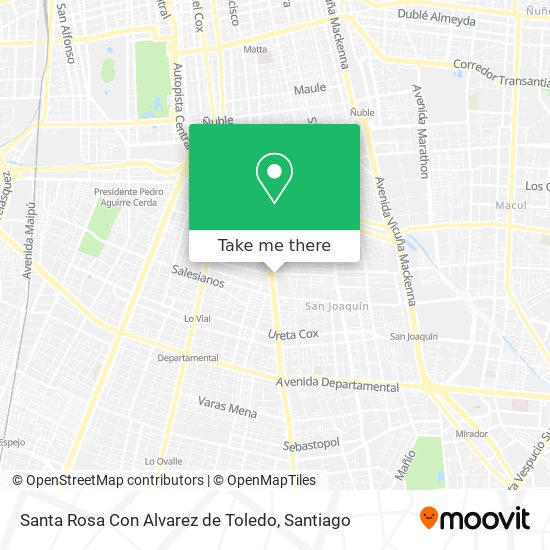 Santa Rosa Con Alvarez de Toledo map