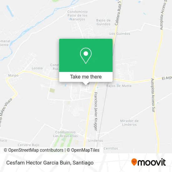 Cesfam Hector Garcia Buin map