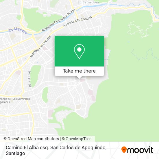 Camino El Alba esq. San Carlos de Apoquindo map