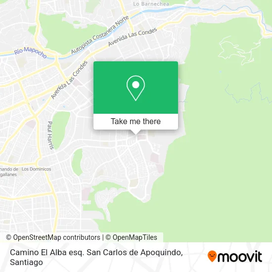 Mapa de Camino El Alba esq. San Carlos de Apoquindo