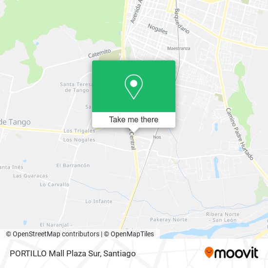 Mapa de PORTILLO Mall Plaza Sur