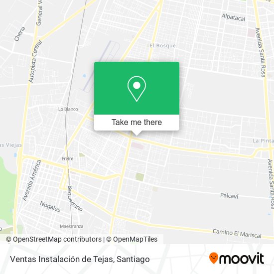 Ventas Instalación de Tejas map