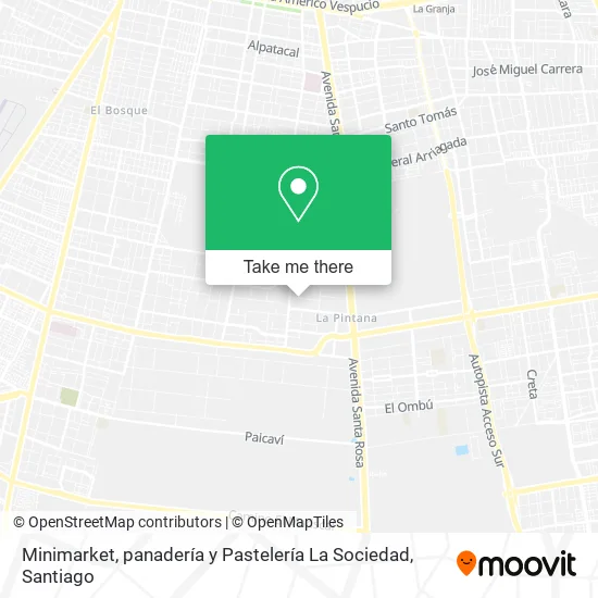 Minimarket, panadería y Pastelería La Sociedad map