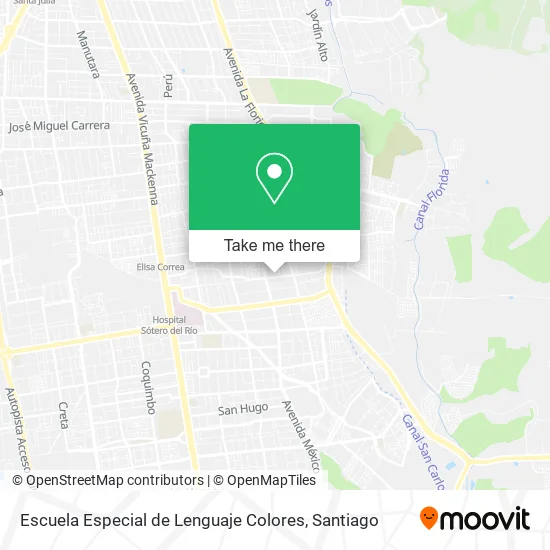 Escuela Especial de Lenguaje Colores map